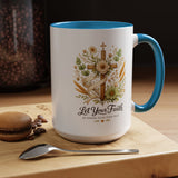 Christian Faith Inspirational Mug, Let Your Faith Be Bigger Than Your Fear Coffee Mug, Religious Gift for Women, Prayer Mug