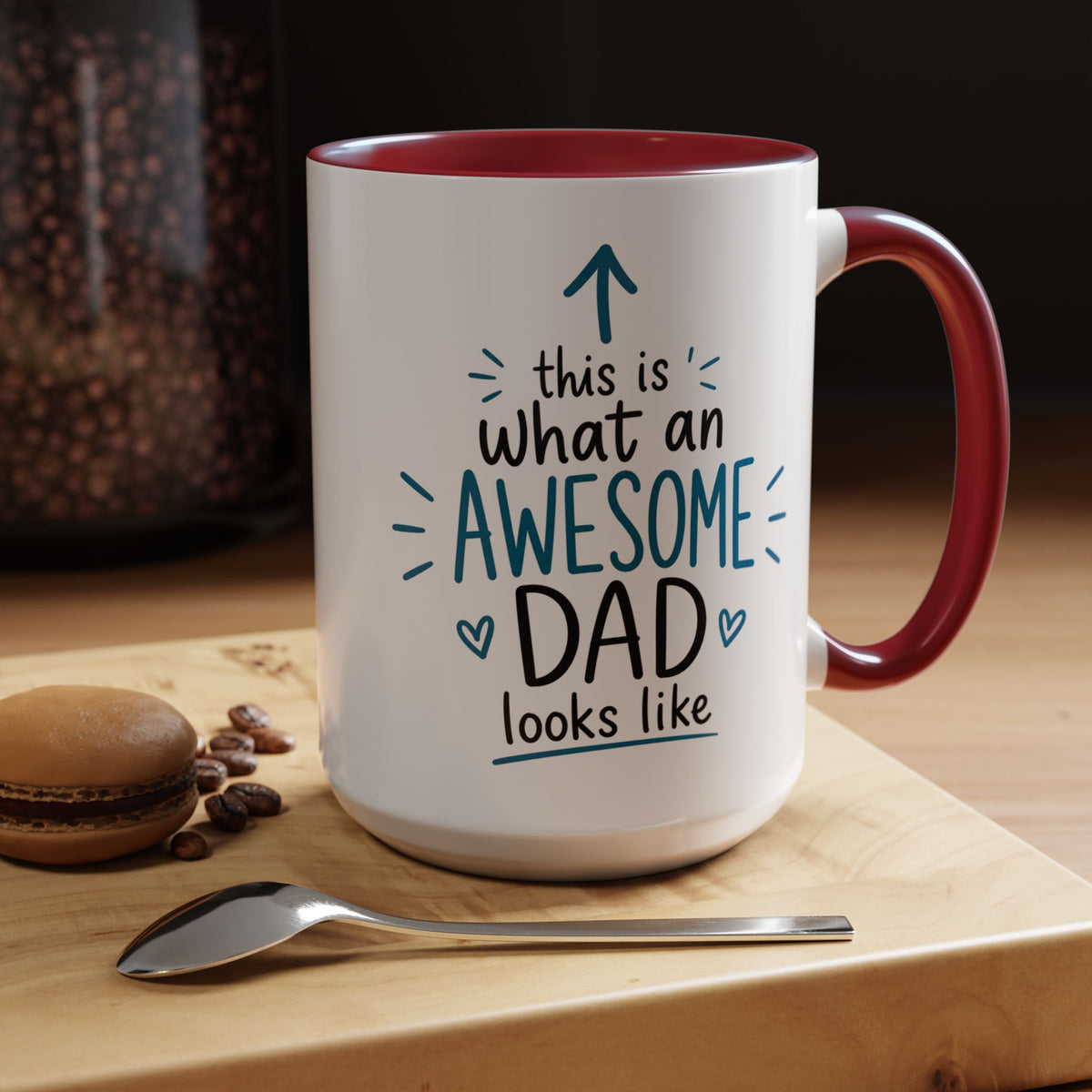 This Is What An Awesome Dad Looks Like Coffee Mug, Father's Day Gift from Daughter or Son, Funny Papa Birthday Ceramic Tea Cup