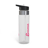Personalized Transparent Water Bottle, Custom Name Water Bottle, Reusable Drink Bottle for School, Gym, Work, Travel, Gift for Her