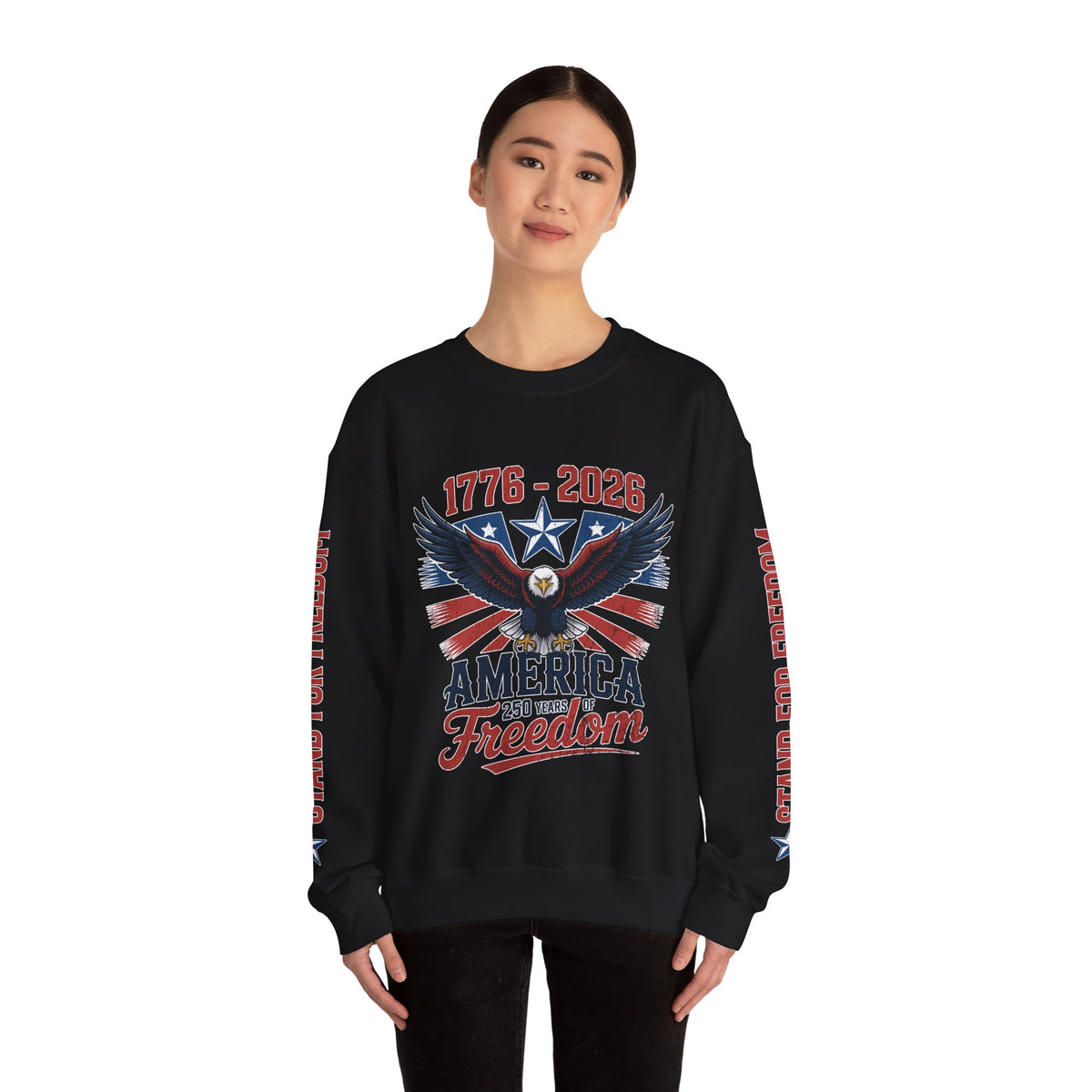 America 250 Sweatshirt 1776 2026, 250th Anniversary USA Pullover, Patriotic Eagle Top, American History Gift, July 4th Outfit