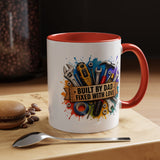 Built by Dad Fixed with Love Mug, Handyman Dad Coffee Mug, Father's Day Gift for Carpenter Mechanic DIY Dad, Workshop Mug