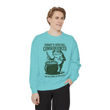 Funny Frog Comfort Colors Sweatshirt, Today's Special Consequences Graphic Crewneck, Sarcastic Meme Sweatshirt Gift