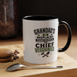 Funny Granddad Gardening Mug, Misplaced Veggie Boss Coffee Cup, Gift for Grandpa Gardener, Fathers Day Birthday Present, Garden Humor