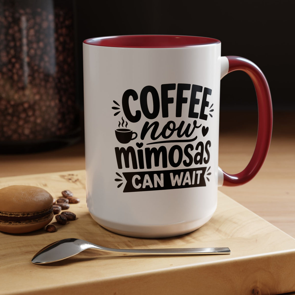 Funny Coffee Lover Mug, Coffee Now Mimosas Can Wait Mug, Brunch Coffee Cup, Caffeine Lover Gift, Morning Coffee Mug for Friends