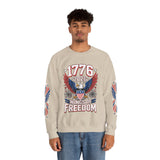 1776 Wings of Freedom Sweatshirt, Patriotic Eagle Pullover, American Flag Crewneck, USA 250th Anniversary Gift, Fourth of July Top