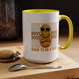 Born to Be a Boss Mug, Funny Boss Coffee Mug, Leadership Gift for Manager, Entrepreneur Coffee Cup, Office Desk Gift