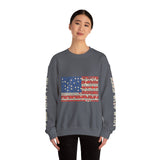 Patriotic American Flag Sweatshirt, USA Floral Crewneck, Vintage Americana Pullover, Fourth of July Outfit, Summer Patriotic Gift for Her