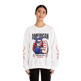 American Empowered Women Sweatshirt, Patriotic Rosie Style Crewneck, USA Flag Pullover, Fourth of July Outfit, Feminist Gift for Her