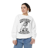 Funny Retro Humor Comfort Colors Sweatshirt, Sarcastic Vintage Graphic Sweatshirt for Women