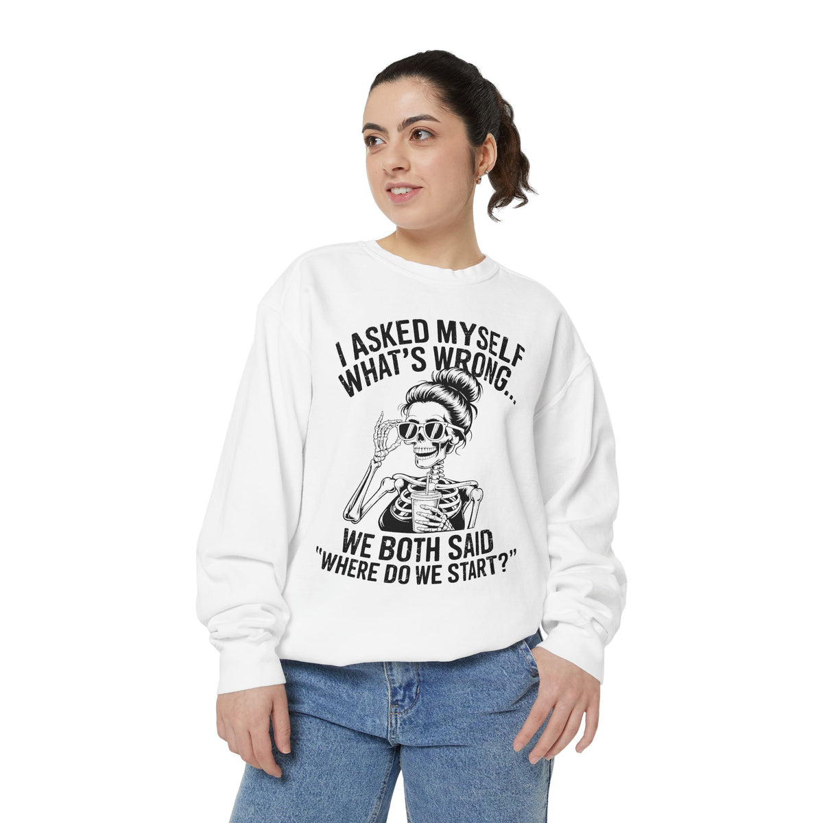 Funny Retro Humor Comfort Colors Sweatshirt, Sarcastic Vintage Graphic Sweatshirt for Women