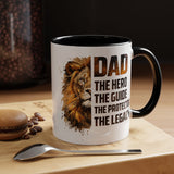 Dad Appreciation Coffee Mug, Dad The Hero The Guide The Protector Mug, Lion Dad Gift, Father's Day Coffee Cup, Gift for Dad