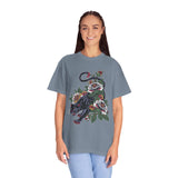 Traditional Panther Graphic Shirt, Floral Tattoo T-Shirt for Men and Women, Old School Big Cat Tee, Alternative Art Gift for Tattoo Fans