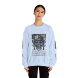 US Army Veterans Sweatshirt, Military Skull Crewneck, American Flag Veteran Pullover, Army Veteran Gift, Memorial Day or Veterans Day
