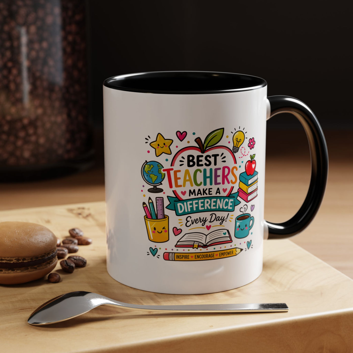 Best Teacher Appreciation Mug, Teachers Make a Difference Coffee Cup, Thank You Gift for Educator, End of Year or Christmas Keepsake