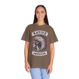 Native American Headdress Shirt, Patriotic USA Graphic Tee, Vintage American Eagle Style, Western Americana Gift, Fourth of July Shirt