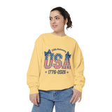 USA 250th Anniversary Comfort Colors Sweatshirt, Patriotic Bow Coquette Shirt, America 1776 2026 Sweatshirt, Fourth of July Gift