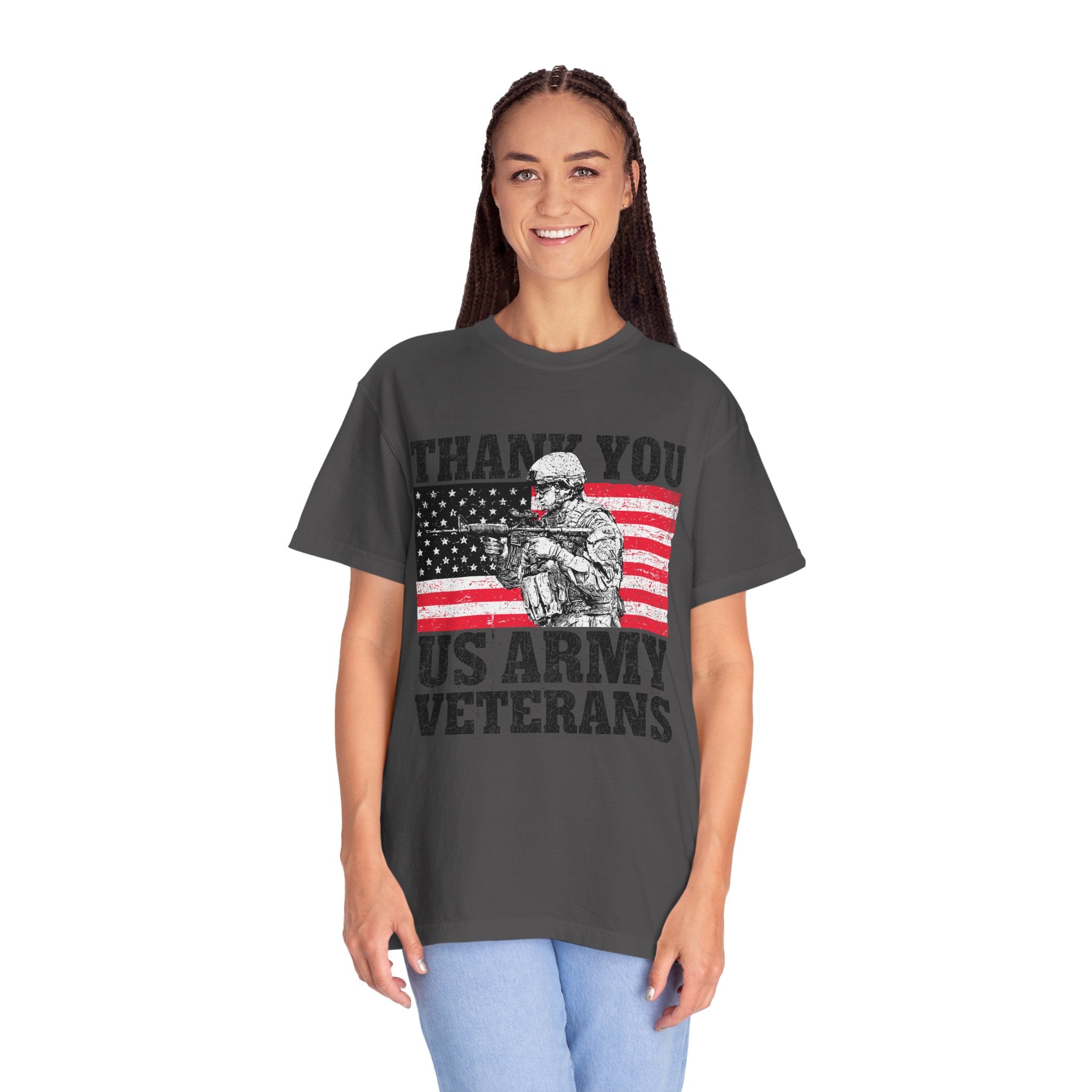 Thank You US Army Veterans Shirt, Patriotic Soldier T-Shirt, Military Appreciation Gift, American Flag Tee for Veterans Day or Retirement
