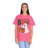 Funny Halloween Ghost Shirt, Where My Boos At Graphic Tee, Spooky Season Drinking Gift for Beer Lover, Fun Adult Costume Party Outfit