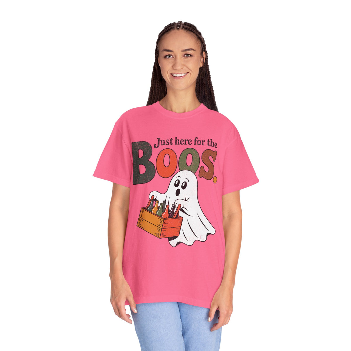 Funny Halloween Ghost Shirt, Where My Boos At Graphic Tee, Spooky Season Drinking Gift for Beer Lover, Fun Adult Costume Party Outfit