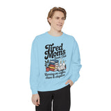 Tired Moms Book Club Comfort Colors Sweatshirt, Running on Coffee Chaos and Chapters Shirt, Book Lover Mom Gift