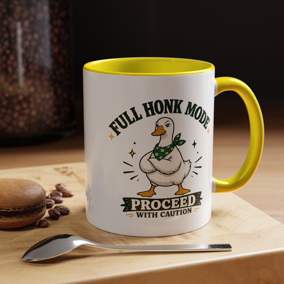 Funny Goose Coffee Mug, Full Honk Mode Duck Mug, Silly Bird Lover Gift, Goose Humor Cup for Coworkers, Animal Lover Coffee Mug