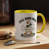 Funny Goose Coffee Mug, Full Honk Mode Duck Mug, Silly Bird Lover Gift, Goose Humor Cup for Coworkers, Animal Lover Coffee Mug
