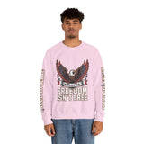Veterans Day Sweatshirt, Freedom Isn't Free Eagle Pullover, Patriotic Military Top, Veteran Gift, American Pride, USA Clothing