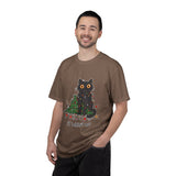 It Wasn't Me Black Cat Christmas Shirt, Funny Holiday T-Shirt, Mischievous Kitty Lights Tee, Gift for Cat Mom, Cat Dad, Christmas Party Top