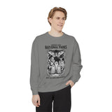 Protect Our National Parks Comfort Colors Sweatshirt, Gothic Nature Lover Crewneck, Cryptid Halloween Outdoor Adventure Gift