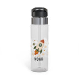 Personalized Space Rocket Kids Water Bottle, Astronaut Gift for Boys, Galaxy Theme Bottle, Space Birthday Gift, School Hydration Bottle