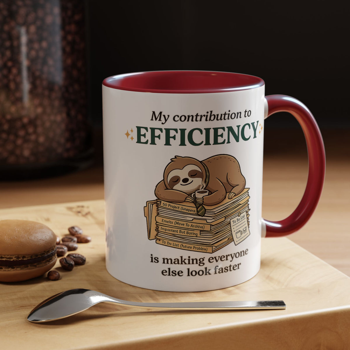 Funny Sloth Office Mug, Productivity Humor Coffee Mug, Lazy Coworker Gift, Work From Home Mug, Sarcastic Employee Coffee Cup
