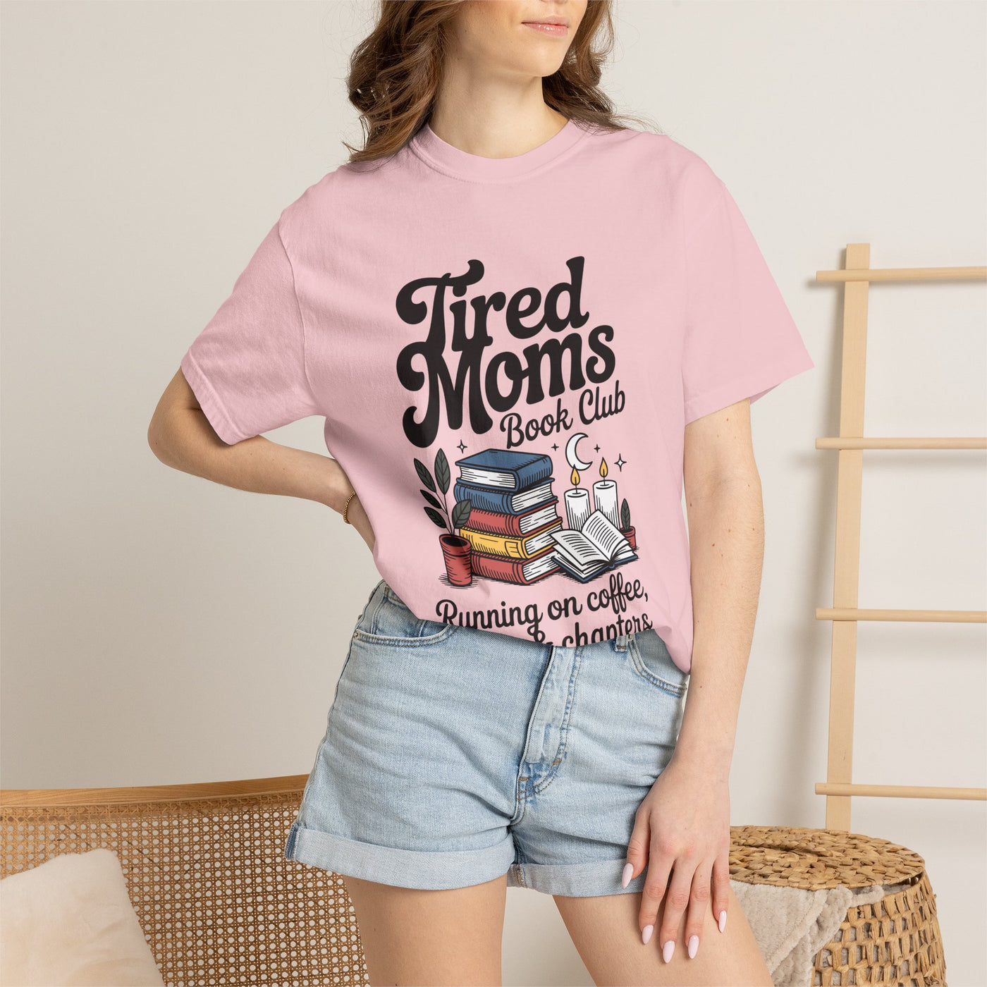 Comfort Colors Tired Moms Book Club Shirt, Book Lover Mom Tee, Reading Mom Shirt, Coffee and Books Graphic Tee, Booktok Gift