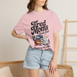 Comfort Colors Tired Moms Book Club Shirt, Book Lover Mom Tee, Reading Mom Shirt, Coffee and Books Graphic Tee, Booktok Gift