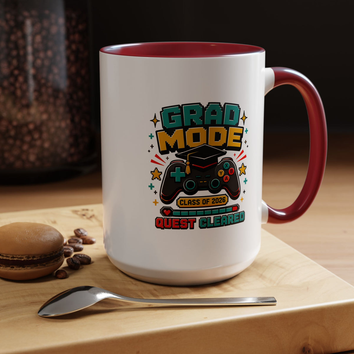 Class of 2026 Gamer Mug, Graduation Coffee Cup, Video Game Gift for Graduate, High School Senior Graduation Present, Grad Mode Quest Cleared