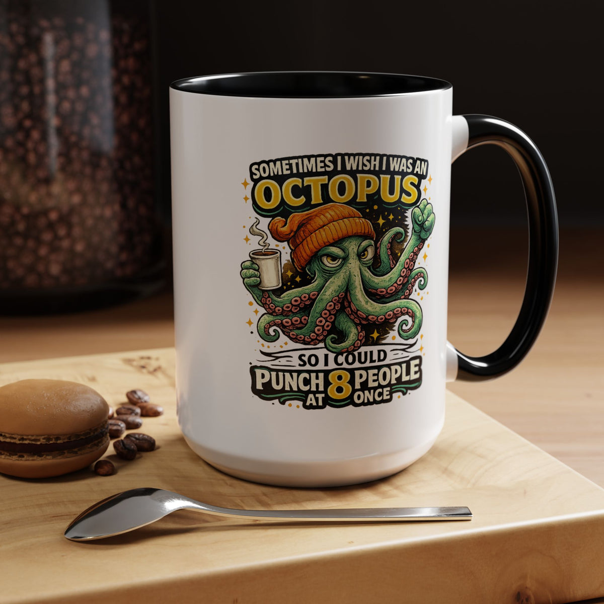 Funny Octopus Coffee Mug, Sometimes I Wish I Was an Octopus Mug, Sarcastic Office Humor Cup, Coworker Gift, Funny Boss Gift, Coffee Lover