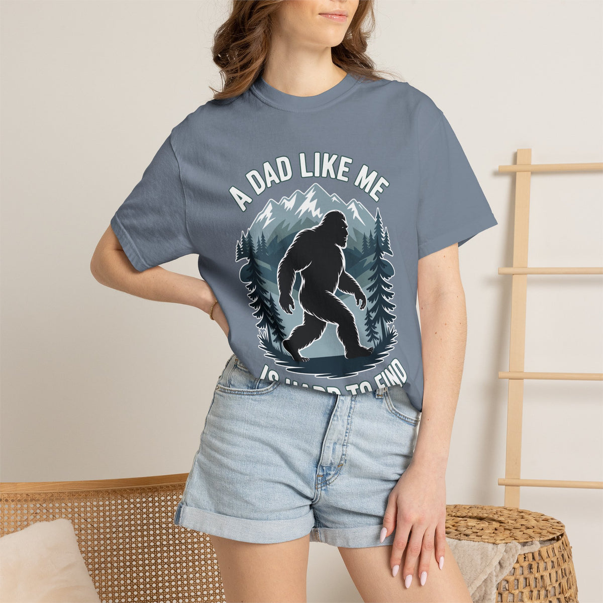 Bigfoot Comfort Shirt, Funny Sasquatch Graphic Tee, A Dad Like Me Is Hard To Find Shirt, Fathers Day Gift for Dad