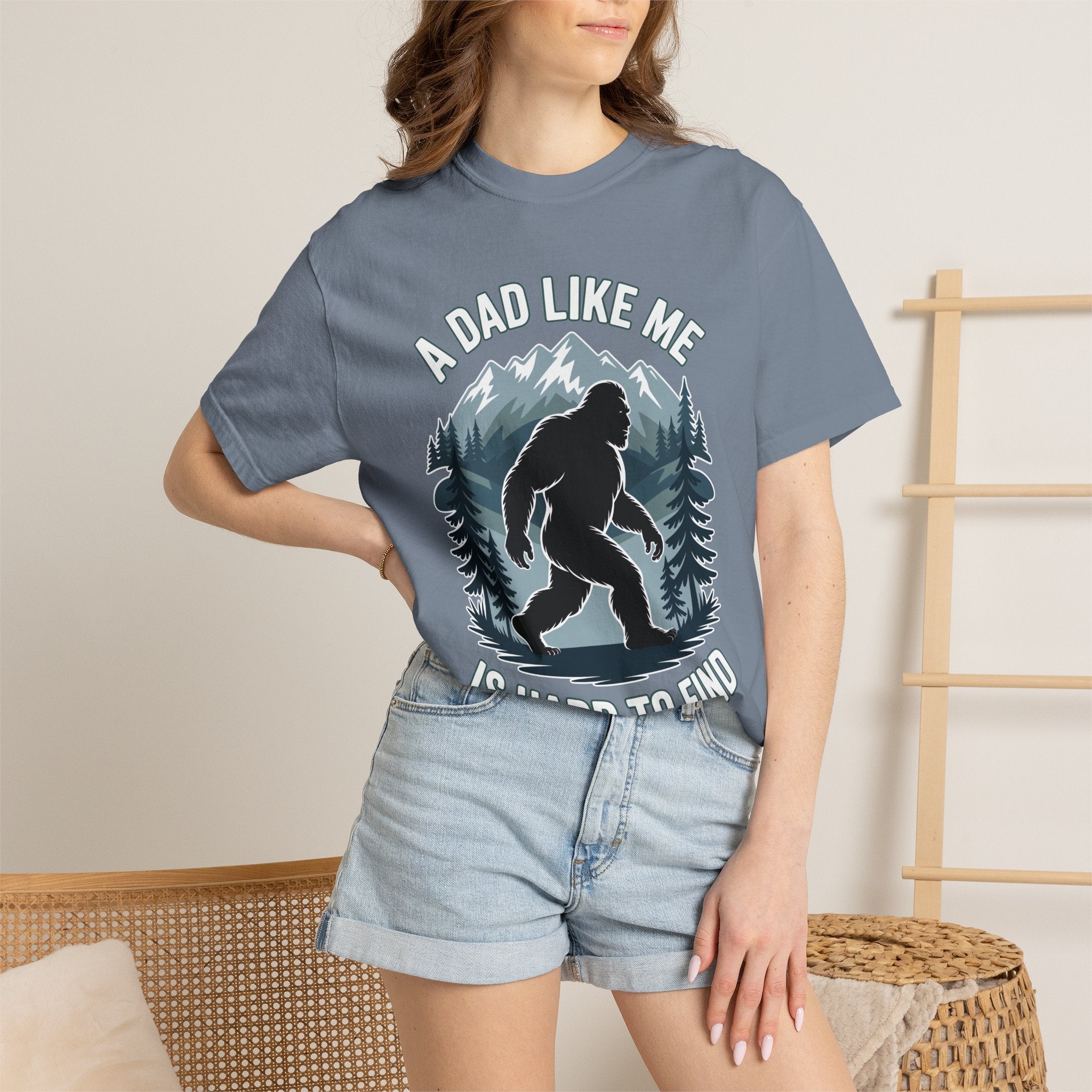 Bigfoot Comfort Shirt, Funny Sasquatch Graphic Tee, A Dad Like Me Is Hard To Find Shirt, Fathers Day Gift for Dad