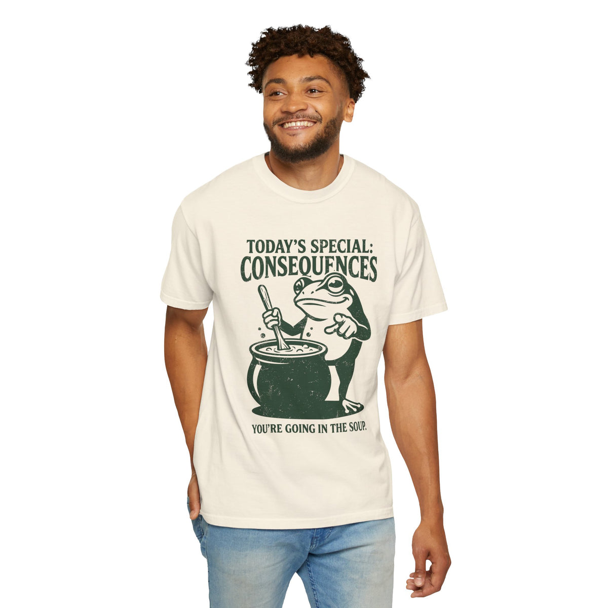 Funny Frog Consequences Shirt Comfort Colors Tee, Today's Special Consequences Teacher Shirt, Classroom Humor Gift, Retro Frog Graphic Tee