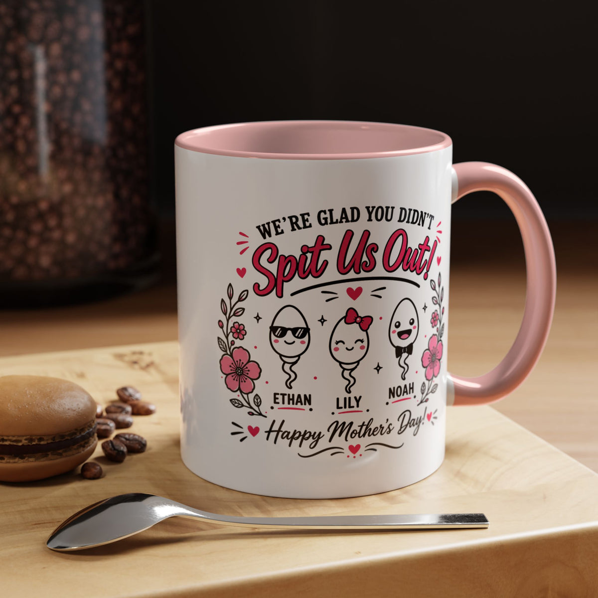 Personalized Mother's Day Mug, Custom Kids Names Coffee Mug, Gift From Children to Mom, Cute Mother's Day Cup, Mom Gift