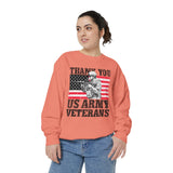 Thank You US Army Veterans Sweatshirt, Patriotic Soldier Crewneck, Military Appreciation Gift, American Flag Pullover for Veterans Day