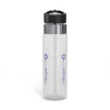 Personalized Transparent Water Bottle for Girls, Cute Star Wand Design, Custom Name Water Bottle, School Gift, Back to School Gift