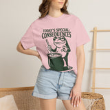 Funny Frog Consequences Shirt Comfort Colors Tee, Today's Special Consequences Teacher Shirt, Classroom Humor Gift, Retro Frog Graphic Tee