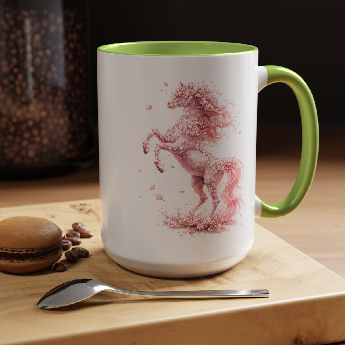 Floral Horse Mug, Horse Lover Gift, Equestrian Coffee Mug, Horse Mom Cup, Horse Art Mug, Ranch Life Gift, Horse Owner Present