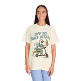 Funny Off To Take Vitals Comfort Colors Shirt, Duck Healthcare Worker Tee, Medical Humor Graphic T Shirt, Clinic Staff Gift