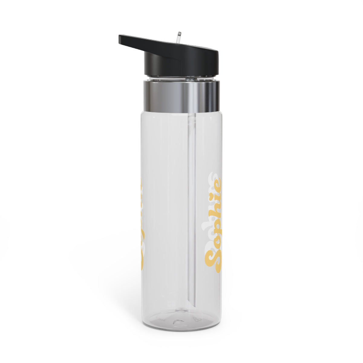 Personalized Transparent Water Bottle for Women, Custom Name Drinkware, Inspirational Gift for Her, Everyday Hydration, School or Work