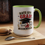 Personalized Graduation Mug, Hats Off Grad Class of 2026 Coffee Cup, Custom Name Gift for Daughter, Son, High School or College Senior