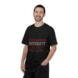 Overthinking University T-Shirt, Funny Anxiety Graphic Tee, Chronic Thinker Gift, College Student Shirt, Sarcastic College Campus Outfit