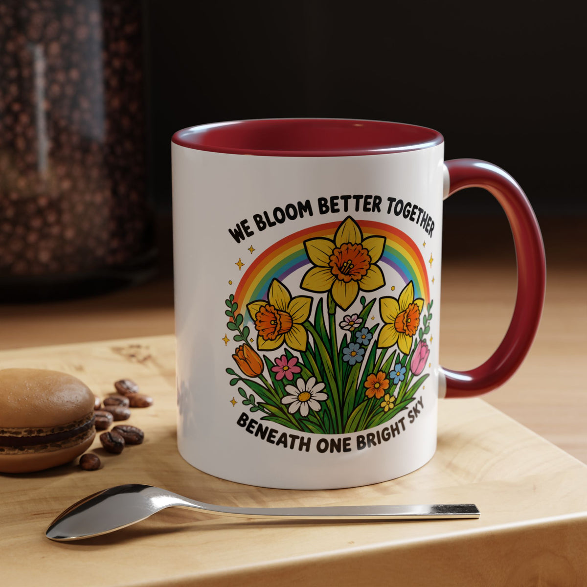 We Bloom Better Together Mug, Teacher Appreciation Gift, Inspirational Flower Coffee Mug, Classroom Teacher Gift, Thank You Teacher Cup