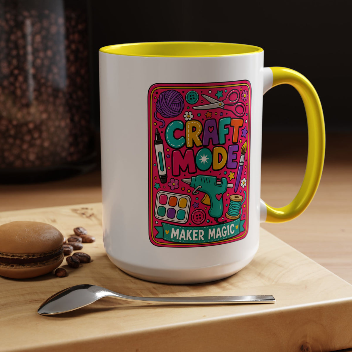 Craft Lover Coffee Mug, Craft Mode Maker Magic Mug, Gift for Crafters and DIY Enthusiasts, Creative Hobby Coffee Cup for Makers