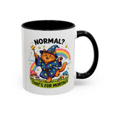 Funny Wizard Cat Mug, Normal That's For Mortals Coffee Mug, Magical Cat Lover Gift, Fantasy Wizard Kitty Mug for Book Lovers